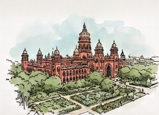 High Court, watercolour study